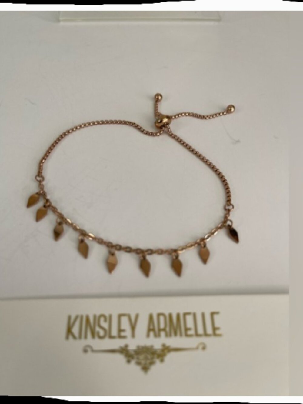 Kinsley Armelle Gold Charm Bracelet – Adjustable & Dainty – Like New